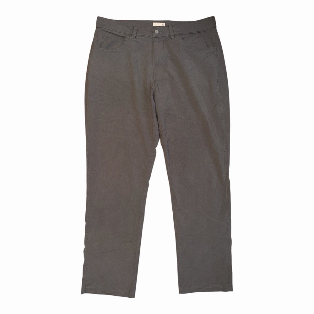 tasc Performance Bamboo Stretch Straight Pants Gray 35x32 Men's
